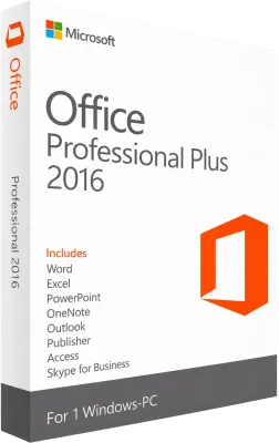 Microsoft Office 2016 Professional Plus Lizenz-Key + Download 32/64 Bit - Kein Abo